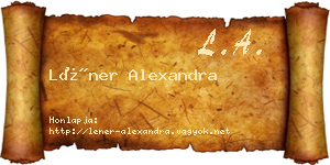 Léner Alexandra névjegykártya