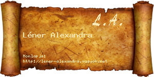 Léner Alexandra névjegykártya