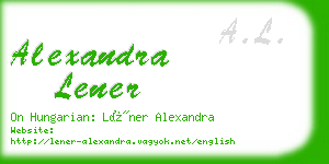 alexandra lener business card